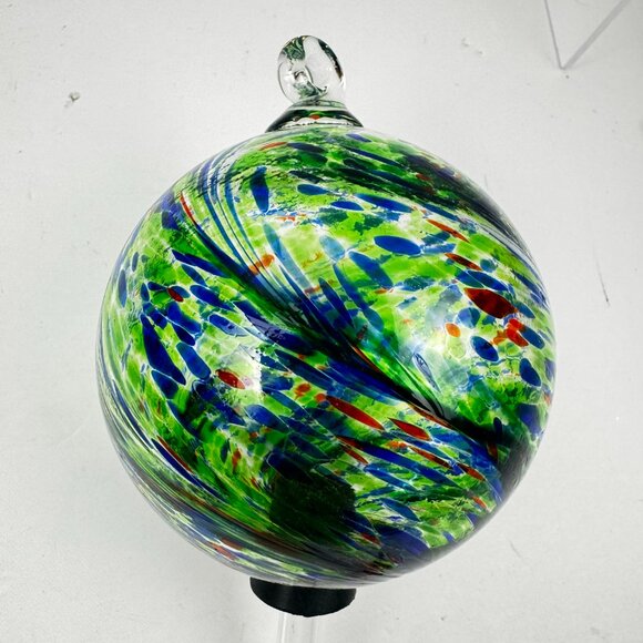 Hand Blown Glass Globe Hummingbird Feeders 4.5" D Studio Classic Multicolor - Picture 6 of 13
